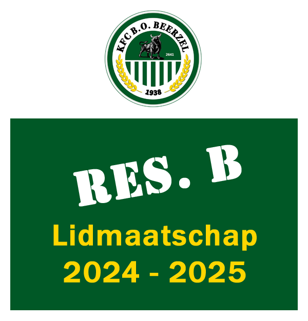 Lidmaatschap 2024-2025 Reserven B